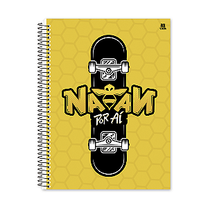 Caderno Universitário Natan por Aí - Skate - 1 Matéria, 80 folhas