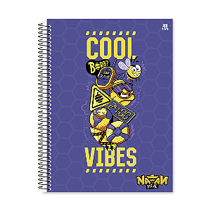 Caderno Universitário Natan por Aí - Cool Vibes - 1 Matéria, 80 folhas