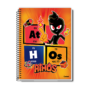Caderno Universitário 10 Matérias, 160 folhas -  Athos - Periodica