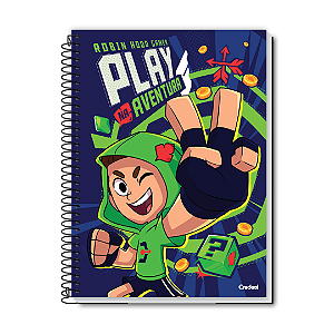 Caderno Universitário 10 Matérias, 160 folhas  - Família Arqueira  - Play na Aventura
