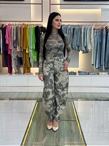 CALÇA BALLOON ESTAMPA CAMOUFLAGE
