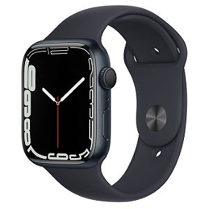 Apple Watch Series 7 41mm Caixa Meia-noite de Alumínio com Pulseira Esportiva: Modelo GPS
