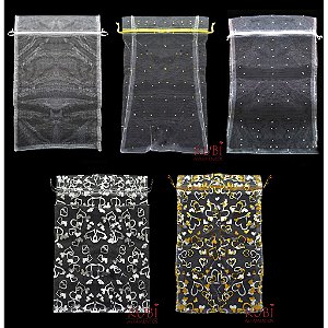 Saco de Organza com Cordão  Com 100 unidades 22x34cm