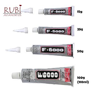Cola F6000 15g/ 25g/ 50g/ 160g - cola pedraria diamante jóias diy pulseira de couro cola reparação