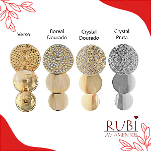 Cabedal Mandala Lateral Redondo Liso com Strass