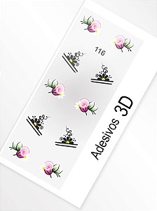 Adesivo 3D de Unha - 116