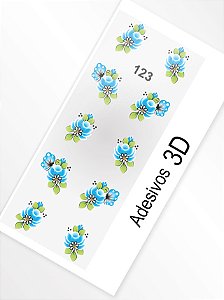 Adesivo 3D de Unha - 123