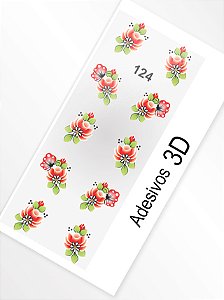Adesivo 3D de Unha - 124