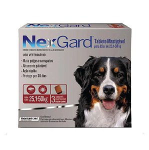 Nexgard GG (25 a 50kg) Cartela 3 Tabletes