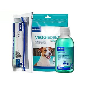 Combo Cet Higiene Oral Pasta + Veggie Dental Fresh + Aquadent