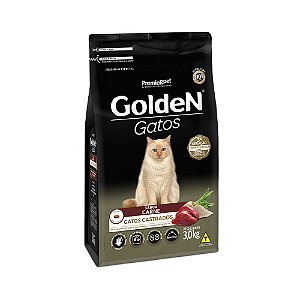 Ração Golden para Gatos Adultos Castrados Carne 3KG