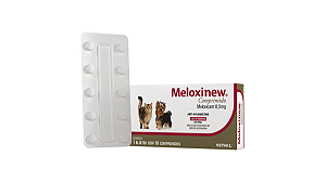 Anti-inflamatório Vetnil Meloxinew Meloxicam 0,5 mg para Cães - 10 comprimidos