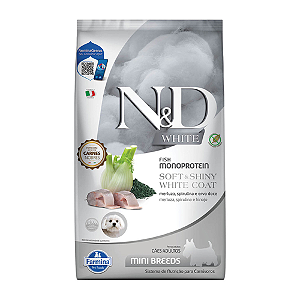 Ração N&D White Canine Adulto Raças Mini 2KG