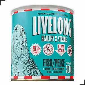 Alimento Completo Úmido Cães Livelong Sabor Peixe 300g