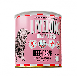 Alimento Úmido Cães Livelong Sabor Carne 300g