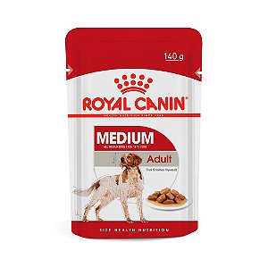 Ração Úmida Royal Canin Medium Adult para Cães Adultos de Porte Médio 140g