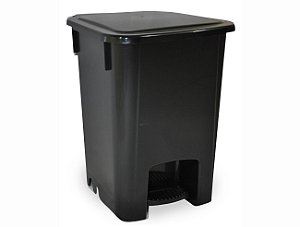 LIXEIRA COM PEDAL PRETA BRALIMPIA