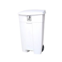 LIXEIRA COLETORA C/ PEDAL E RODA 120L BRANCA