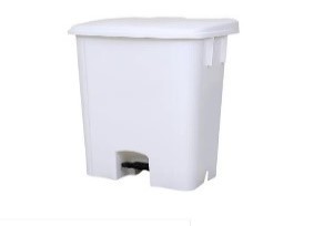 LIXEIRA COM PEDAL BRALIMPIA 80L BRANCA