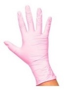 LUVA NITRÍLICA ROSA