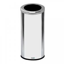 LIXEIRA INOX REDONDA TAMPA ARO