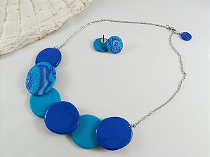 Maxi Colar Tons de Azul