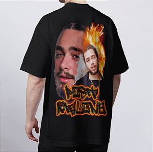 CAMISETA OVERSIZED PRETA POST MALONE