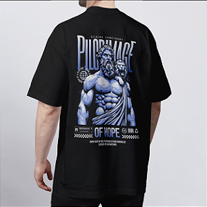 CAMISETA OVERSIZED PRETA DEUSES SHAPE