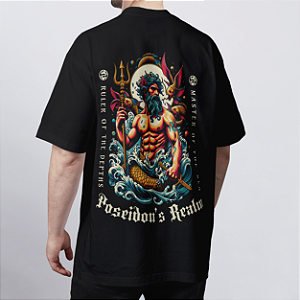 CAMISETA OVERSIZED PRETA POSEIDON