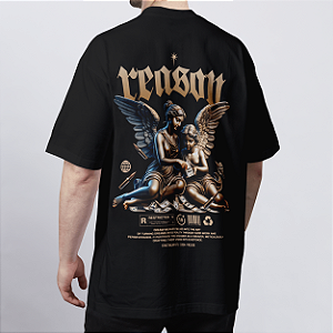 CAMISETA OVERSIZED PRETA REASON - RAZÃO