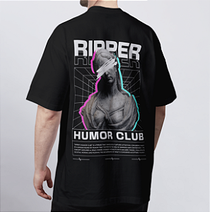 CAMISETA OVERSIZED PRETA RIPPER