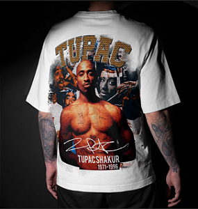 CAMISETA OVERSIZED BRANCA TUPAC