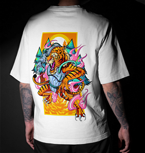 CAMISETA OVERSIZED BRANCA TIGRE