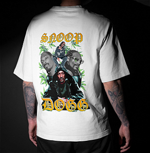CAMISETA OVERSIZED BRANCA SNOOP DOGG