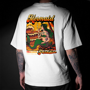 CAMISETA OVERSIZED BRANCA MERMAID