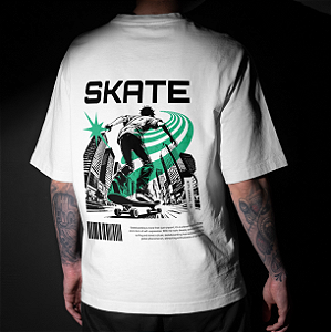 CAMISETA OVERSIZED BRANCA SKATE