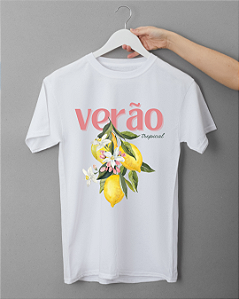 Camiseta Feminina Branca Verão