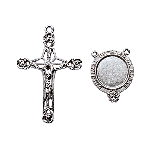 Entremeio e Cruz OFICIAL para Dezena de Rosas Niquelado