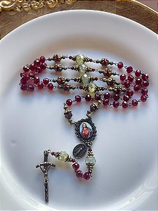 Kit montagem de terço Sagrado coração de Jesus