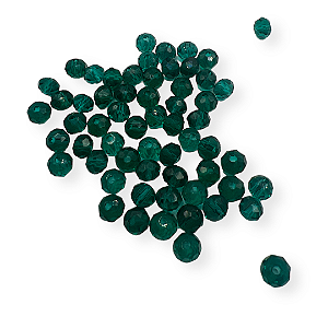 Cristal facetado verde esmeralda 6 mm (60und)