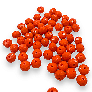 Cristal facetado laranja 8 mm (60und)
