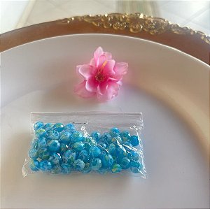 Cristal facetado azul mesclado 8 mm (60und)