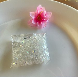 Cristal facetado transparente irizado 8 mm (60und)