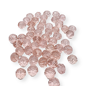 Cristal facetado rosa transparente 8 mm (60und)