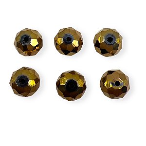 Cristal facetado bronze 12 mm (6und)
