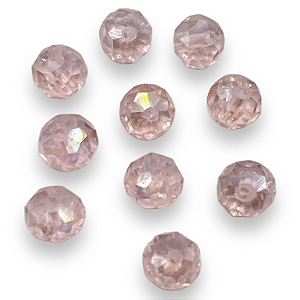 Cristal detalhe rosa 8 mm (10und)