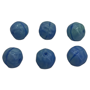 Cristal bola azul leitoso mesclaro 10 mm (6und)