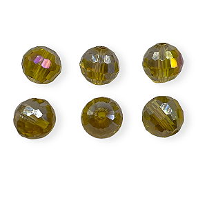 Cristal bola Amarelo irizado 10 mm (6pçs)