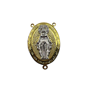 Relicario Reto Dourado c/  N.S. das Graças