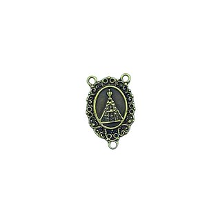 Entremeio pontilhado Nossa Senhora Aparecida ouro velho